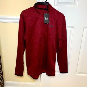 NWT Under Armour Mens maroon heather pullover sweatshirt, size small